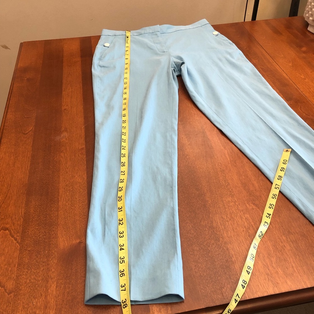 rag & bone | Blue linen tapered spring summer designer trouser dr… - Picture 15 of 16